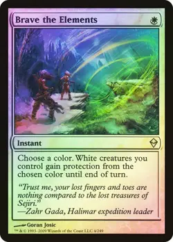 Zendikar MTG Foil Brave the Elements Magic - Image 1