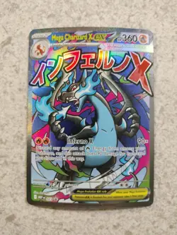 POKEMON CHARIZARD X UPC BLACK STAR PROMO MEGA CHARIZARD EX 023 FULL ART HOLO - Image 1