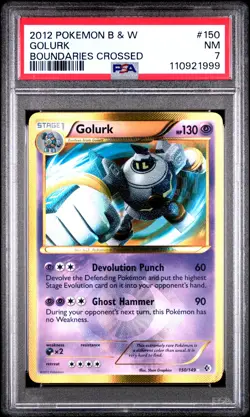 2012 POKEMON B&W BOUNDARIES CROSSED #150 GOLURK PSA 7 - Image 1