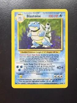 1999 Pokemon Blastoise 2/102 Base Set Unlimited Holo Vintage - NM - Image 1