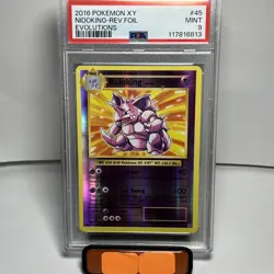 2016 Pokemon XY Evolutions NIDOKING Rev Foil #45 PSA 9 Mint Reverse Holo - Image 1