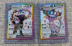 Pokemon TCG Umbreon Ex Espeon Ex Svp 175 176 Promo Pair NM Prismatic Evolution - Image 1