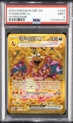 2023 POKEMON OBF EN-OBSIDIAN FLAMES HYPER RARE #228 CHARIZARD EX PSA 9 - Image 1