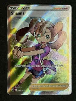 Shauna 263/264 Full Art Trainer Fusion Strike Ultra Rare Pokemon TCG NM/MINT - Image 1