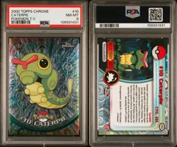 PSA 8 Caterpie • Topps Chrome Pokemon TV 2000 - Image 1