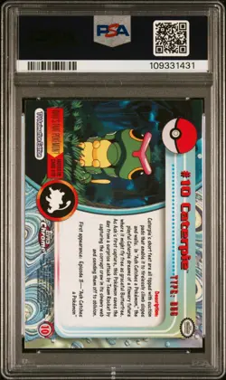 PSA 8 Caterpie • Topps Chrome Pokemon TV 2000 - Image 2