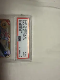 2016 POKEMON XY EVOLUTIONS #102/108 MEGA BLASTOISE PSA 9 - Image 3