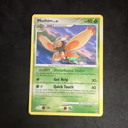 2008 Pokemon Mothim Lv. 41 42/100 Prerelease Majestic Dawn Uncommon Near Mint - Image 1