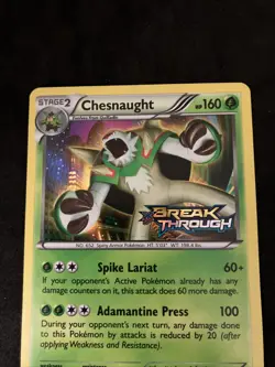 2015 Pokemon TCG : XY BREAK THROUGH PROMO CHESNAUGHT XY68 PRERELEASE HOLO NM - Image 4