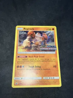 2017 Pokemon Regirock - SM74 - Prerelease Promo - Crimson Invasion NM-Mint - Image 4