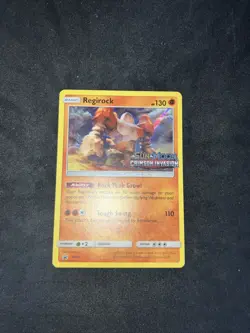 2017 Pokemon Regirock - SM74 - Prerelease Promo - Crimson Invasion NM-Mint - Image 5