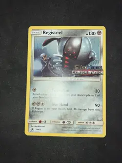 2017 Pokemon Registeel SM75 Prerelease Promo NM -Holo Crimson Invasion - Image 1