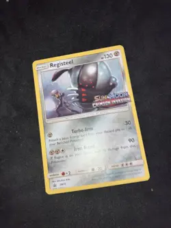 2017 Pokemon Registeel SM75 Prerelease Promo NM -Holo Crimson Invasion - Image 3