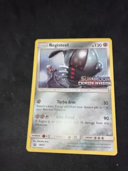 2017 Pokemon Registeel SM75 Prerelease Promo NM -Holo Crimson Invasion - Image 4