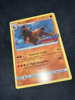 2017 Pokemon S&M Guardians Rising Prerelease Promo- Mudsdale SM20- NM- MINT - Image 3