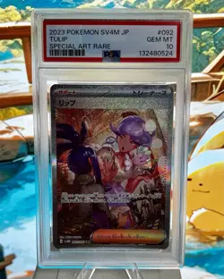 2023 POKEMON JPN SV4M-FUTURE FLASH SPECIAL ART RARE #092 TULIP PSA 10 - Image 1
