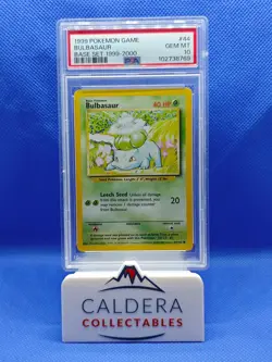Bulbasaur Base Set 4th Print 1999-2000 Pokemon Gem Mint Rare PSA 10 - Image 1