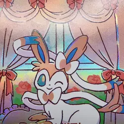 Pokemon Sylveon Custom Made Fan Art Holo With Texture - Image 2