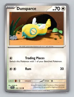 Dunsparce #120/159 Common Journey Together JTG EN Pokemon Scarlet & Violet - Image 1