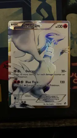 Reshiram Full Art 2011 Pokemon Black & White 113/114 English LP EXCELLENT - Image 1