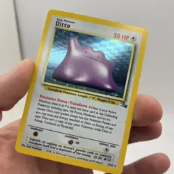 Pokemon Ditto 3/62 WotC Fossil Unlimited Holo Rare MP - Image 3