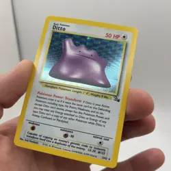 Pokemon Ditto 3/62 WotC Fossil Unlimited Holo Rare MP - Image 4