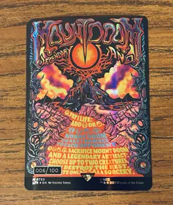 Mount Doom - Serialized Borderless Poster- MTG LOTR LTR - 006/100 - Image 1