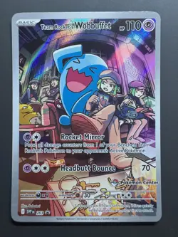 NM Pokemon Center Stamped Black Star Promo Team Rocket's Wobbuffet 203 - Image 1