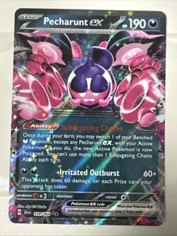 Pokemon TCG Pecharunt ex 039/064 Shrouded Fable Double Rare Holo - NM - Image 1