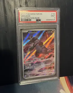 2023 Pokemon Paradox Rift Groudon Illustration Rare 199/182 Holo - PSA 9 Mint - Image 2