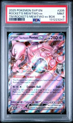 (PSA 9) Pokemon: Scarlet & Violet Promos - Team Rocket's Mewtwo ex #SVP205 - Image 1