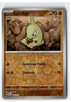 2023 Scarlet & Violet Series - Obsidian Flames Larvitar #105 Common Reverse Holo - Image 1