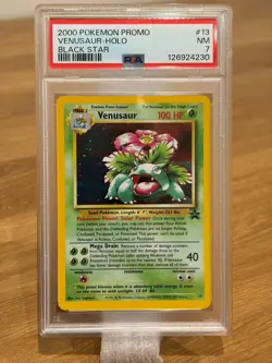 Pokemon 2000 Black Star Promo #13 Venusaur - HOLO (PSA 7 NM) - Image 1