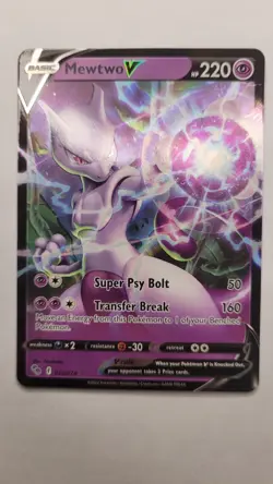 Mewtwo V 30/78 Pokemon Holo Rare Pokemon Go NM - Image 1