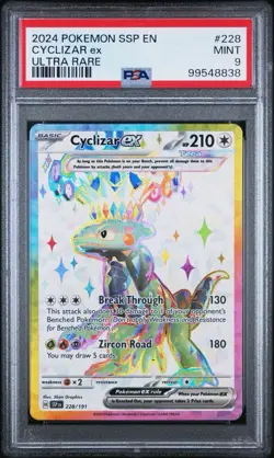 Cyclizar ex 228 PSA 9 Ultra Rare Full Art Surging Sparks - Pokemon TCG - Mint - Image 1