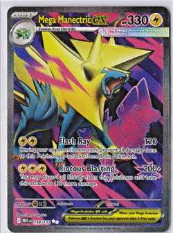 Pokemon Mega Manectric ex 158/132 Full Art Mega Evolution Pokemon Card NM - Image 1