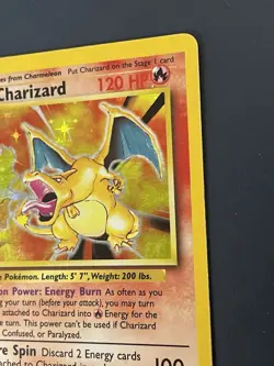 Pokemon TCG Charizard 1999 Holo Rare Card 4/102 Base Set Unlimited HP Heavy Play - Image 2