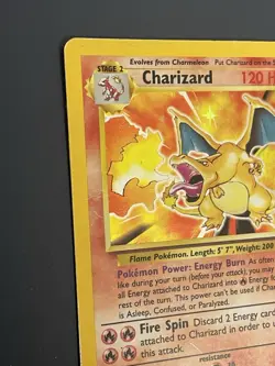 Pokemon TCG Charizard 1999 Holo Rare Card 4/102 Base Set Unlimited HP Heavy Play - Image 3