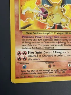 Pokemon TCG Charizard 1999 Holo Rare Card 4/102 Base Set Unlimited HP Heavy Play - Image 4