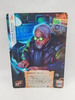 Android Netrunner Omar Keung Conspiracy Theorist Alt Art Promo Card - Image 1