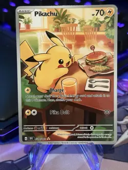 Custom Pokemon Pikachu McDonald’s Promo Waifu Doujin ACG DIY Full Art Card - Image 1