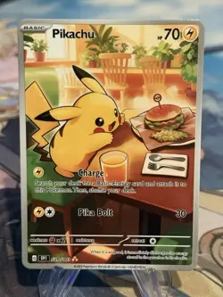 Custom Pokemon Pikachu McDonald’s Promo Waifu Doujin ACG DIY Full Art Card - Image 2