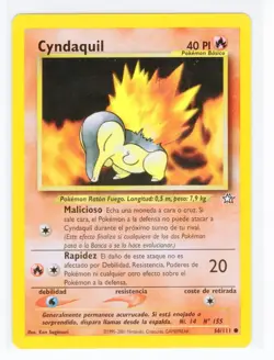 ~ESP~ SPANISH Cyndaquil Neo Genesis Unlimited Pokemon Card (Ref AB) - Image 1