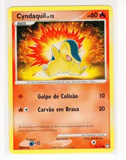 ~PT~ PORTUGUESE Cyndaquil 79/123 D&P Mysterious Treasures Pokemon Card (PE1) - Image 1