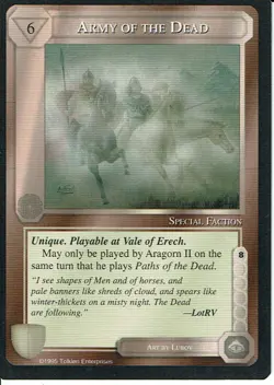 MIDDLE EARTH BLACK BORDER PREMIER RARE CARD ARMY OF THE DEAD - Image 1
