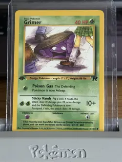 Pokemon TCG Grimer Team Rocket 1st Edition Card 57/82 NM WOTC Vintage 1999-2000 - Image 1