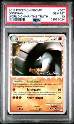 *POP 4* PSA 10 Donphan 107/123 2011 World Championship Pokemon Card - Gem Mint - Image 1