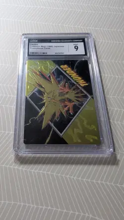1999 Pokemon Meiji Promo Embossed Card Thunder Zapdos, CGC9 - Image 2