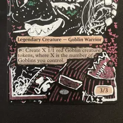Krenko, Mob Boss, (Altered) Hand-Painted MTG Card, 1/1 painting - Image 4