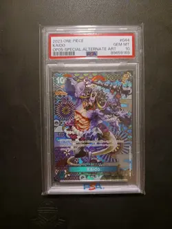 One Piece Card Game TCG OP05 Kaido OP04-044 Alt Art SP PSA 10 - Image 1